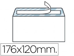 500 sobres Liderpapel 120x176mm. offset blanco 70g/m²